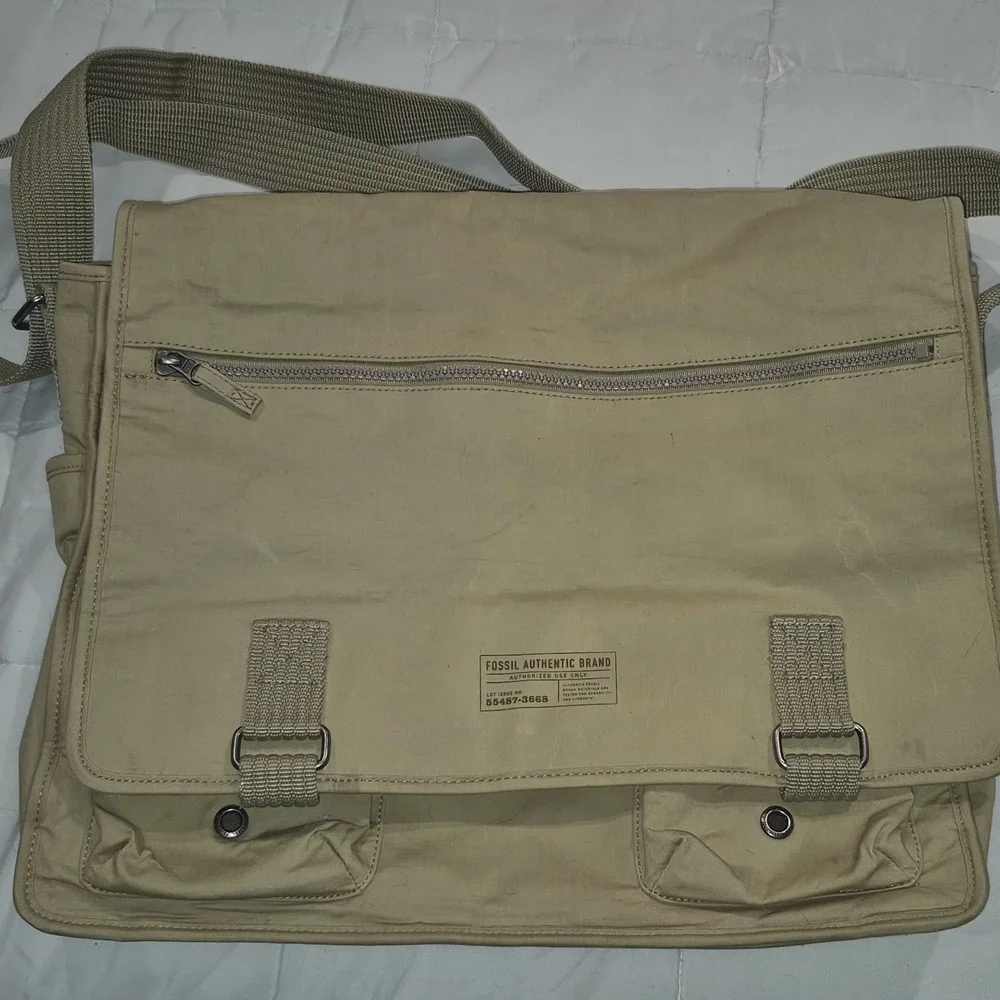 Fossil Tan Messenger Bag for Men